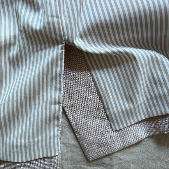 Tan Linen Blazer with Gold Buttons - Picture 11 of 13